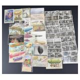 Collection of Blimp Airship Postcards Stereoviews