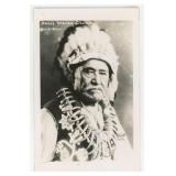 Chief White Cloud Indian RPPC Postcard