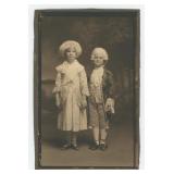 Patriotic Children George Washington Cabinet Photo