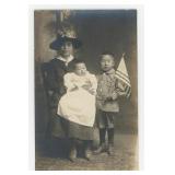 Chinese American Immigrant Patriotic RPPC Postcard