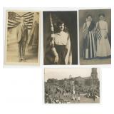 Patriotic American Flag RPPC Postcards