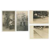 Tennis Players RPPC Postcards