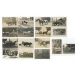 Passenger Carriage Buggies RPPC Postcards