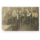 Pool Hall Gambling RPPC Postcard