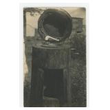 Folk Art Log Phonograph RPPC Postcard