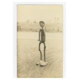 Folk Art Tree Man with Cock & Balls RPPC Postcard