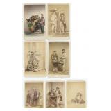 Italian Street Merchants Beggars CDV Photos