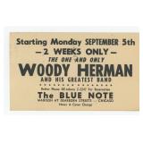 Woody Herman Jazz Postcard
