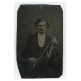 Violinist Occupational Tintype Photo