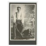 Hunter with Dog Stevens Shotgun Cabinet Photo