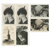 Statue of Liberty Construction RPPC Postcards
