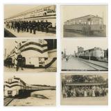 Railroad Train and Streetcar RPPC Postcards