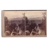 Monument Enchanted Peak Colorado Stereoview