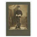 Cavalry Soldier Krag Carbine Rifle Cabinet Photo