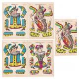 French Jumping Jack Pantins Paper Doll Postcards