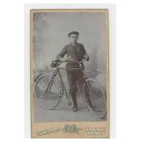 Young Man on Bicycle CDV Photo
