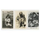 Alaskan Inuit Eskimo Carving RPPC Postcards