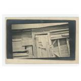 Western Gunfighter Pistols on Door RPPC Postcard