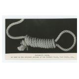 Fort Smith Arkansas Hangman Noose RPPC Postcard