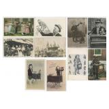 Collection of Organ Grinder RPPC Postcards