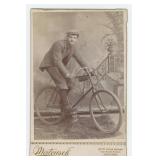 Chicago Man with Bicycle Cabinet Photo