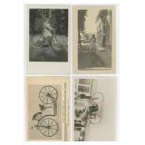 Collection of Womens Bicycle RPPC Postcards
