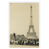 Walter Nilsson Unicycle Eiffel Tower RPPC