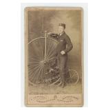 High Wheel Penny Farthing Bicycle CDV Photo