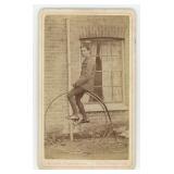 High Wheel Penny Farthing Bicycle CDV Photo