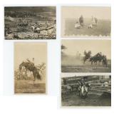 Cowboy Rodeo Cattle Ranch RPPC Postcards