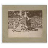 Young Couples Posing on Bicycle Cabinet Photo