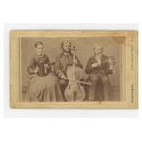 The Hostetler Family Blind Musicians CDV Photo