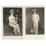 Edwin Peabody Navy Banjo Player Postcards