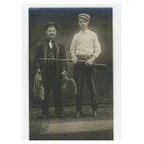 Squirrel and Badger Hunter RPPC Postcard