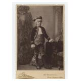 Patriotic Colonial Dressed Boy Cabinet Photo