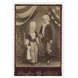 Patriotic Children George Washington Cabinet Photo