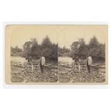 Early Steelhead Salmon Fishing Stereoview