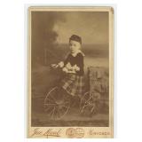 Chicago Girl on Tricycle Cabinet Photo