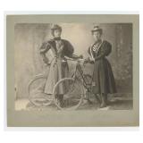 Chicago Sisters with Bicycles Cabinet Photo