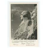 Mount Rushmore Gutzon Borglum RPPC Postcard
