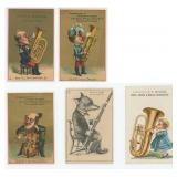 Victorian Music Instrument Advertising Trade Cards