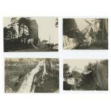 1907 Lebaudy Patrie Wreckage RPPC Postcards