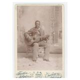 African American Black Guitar Player Cabinet Photo