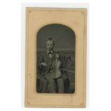 Child Prodigy Violinist Occupational Tintype Photo