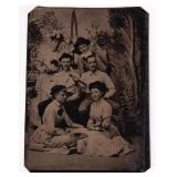 Occupational Tennis Players Tintype Photo