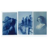 Rotograph Cyanotype RPPC Postcards