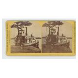 Nowack View at Lake Minnetonka Steamer Stereoview