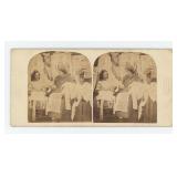 Lacemaker Teaching Young Lady Stereoview