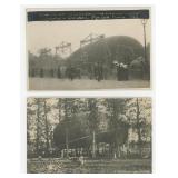 Captured German L-49 Airship RPPC Postcards