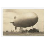 German Army Blimp Military RPPC Postcard